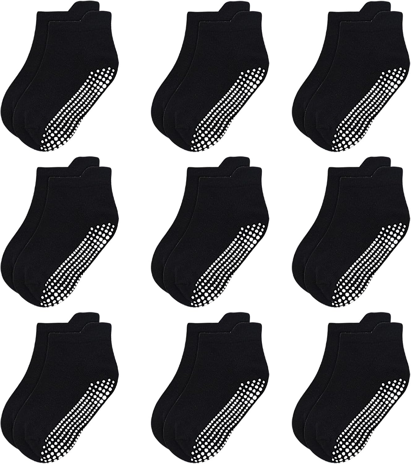 Tphon Non Slip Baby Toddler Ankle Socks with Grippers - Non Skid Grip Boys & Girls Socks