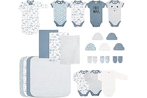 The Peanutshell Newborn Baby Boy Clothing Set | 23 Piece Layette Gift Box