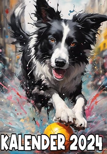 Border Collie Kalender: Süßer Kalender mit einem Border Collie auf dem Cover (German Edition) Tapa blanda – 25 Agosto 2023