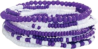 Game Day Bracelet Stacks, Beaded Bracelets for Football Gameday Outfits, Handmade Jewelry for College Students, Teachers, Football Moms, Set of 10