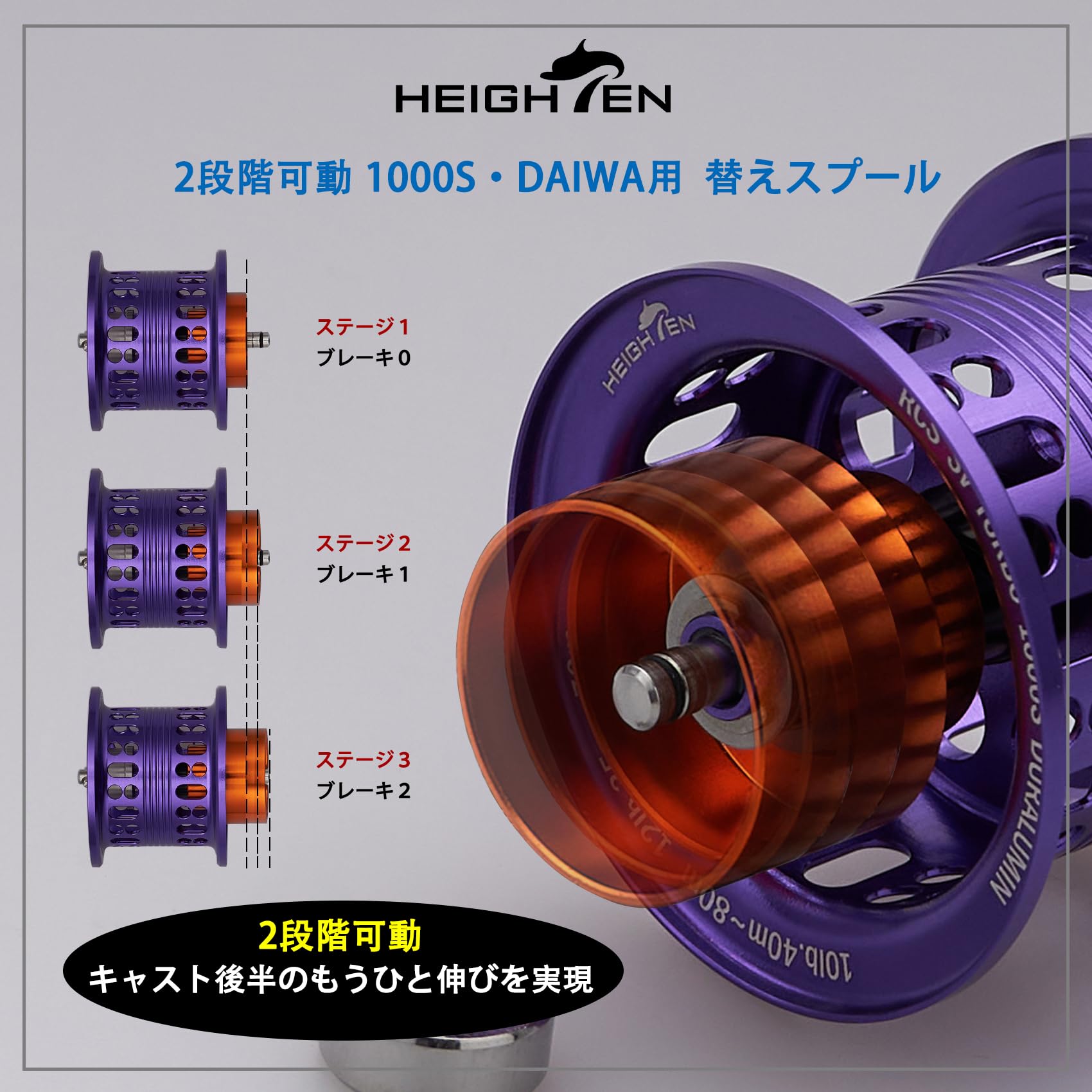 Amazon | HEIGHTEN リール スプール 2段階可動 ダイワ(DAIWA