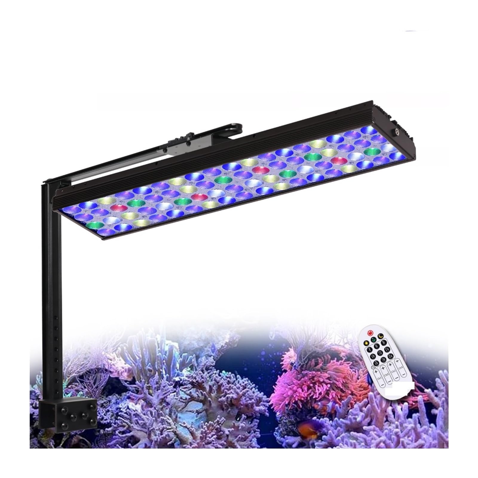 oświetlenie akwarium 60cm 24 "światło do akwarium morskiego, światło Led do rafy, oświetlenie do akwarium pełne spektrum dla rafy koralowej akwarium morskie lampa do akwarium do akwarium roślinnego(Wi