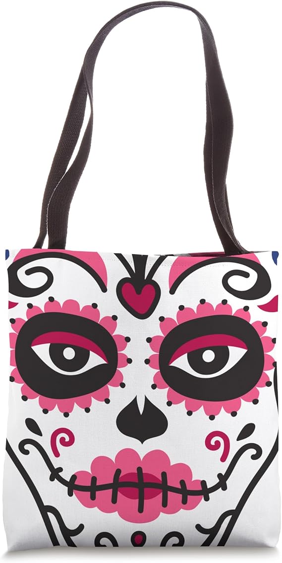 Sugar Skulls Day Of The Dead Traditional Skeleton Skull Tote Bag