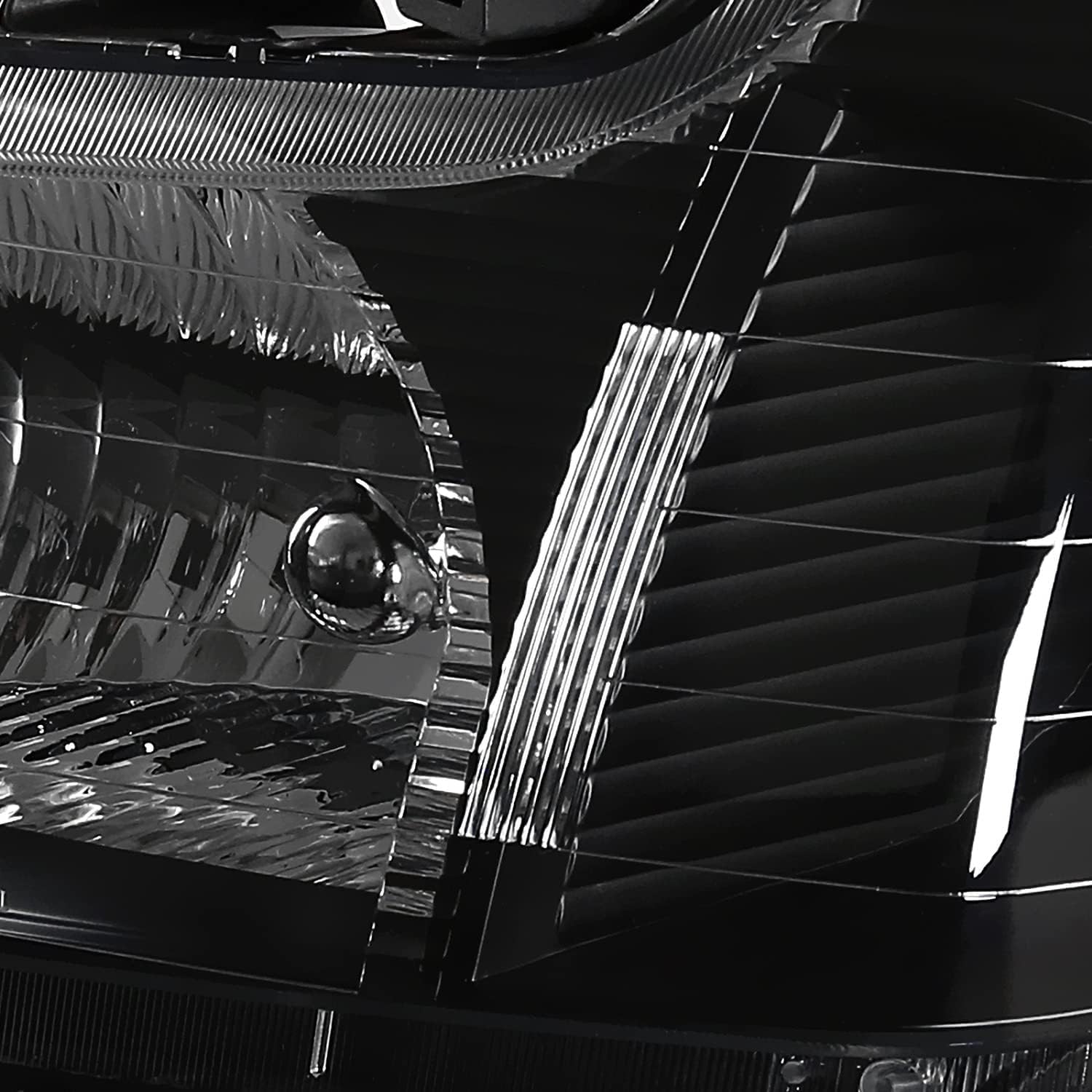 SPEC-D TUNING Black Headlights Compatible with 2005-2009 Chevy Equinox L+R Pair Head Light Lamp Assembly