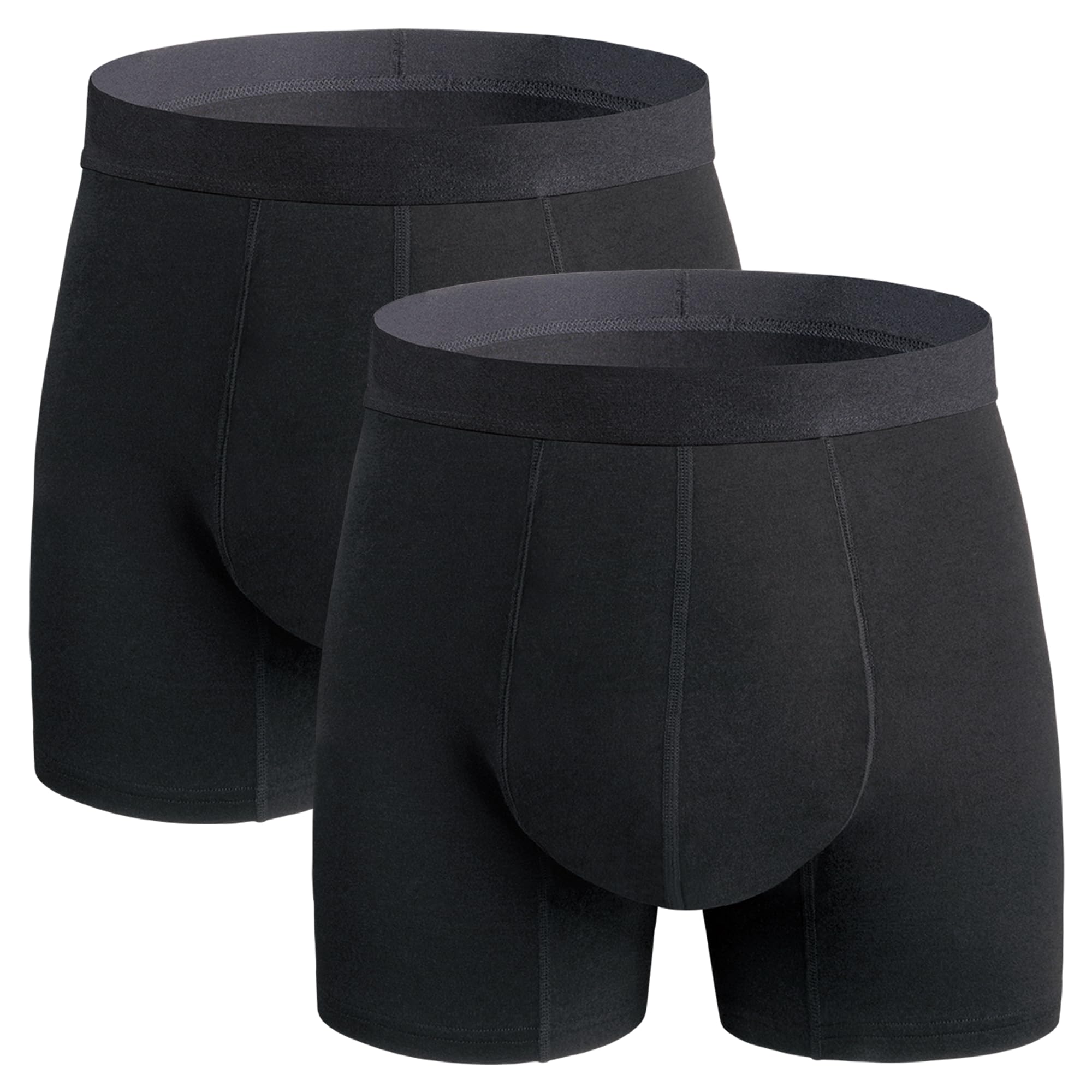 Washable Incontinence Underwear for Men, Leak Proof Underwear for Men Absorbent Reusable 2 Pack(Black, XL)