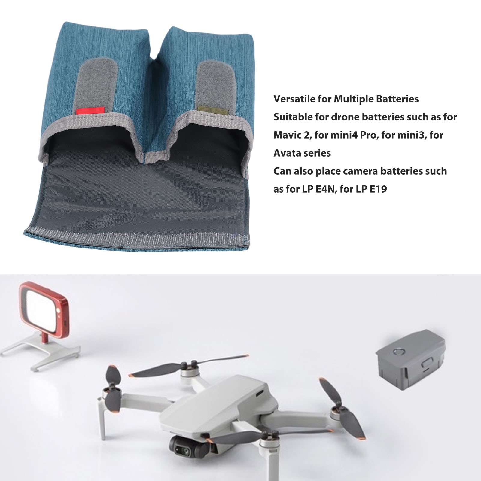 Sac De Batterie Lipo Protection - Compatible Mavic 2, Mini 4 Pro, Mini 3, Avata, LP-E6N, LP-E19