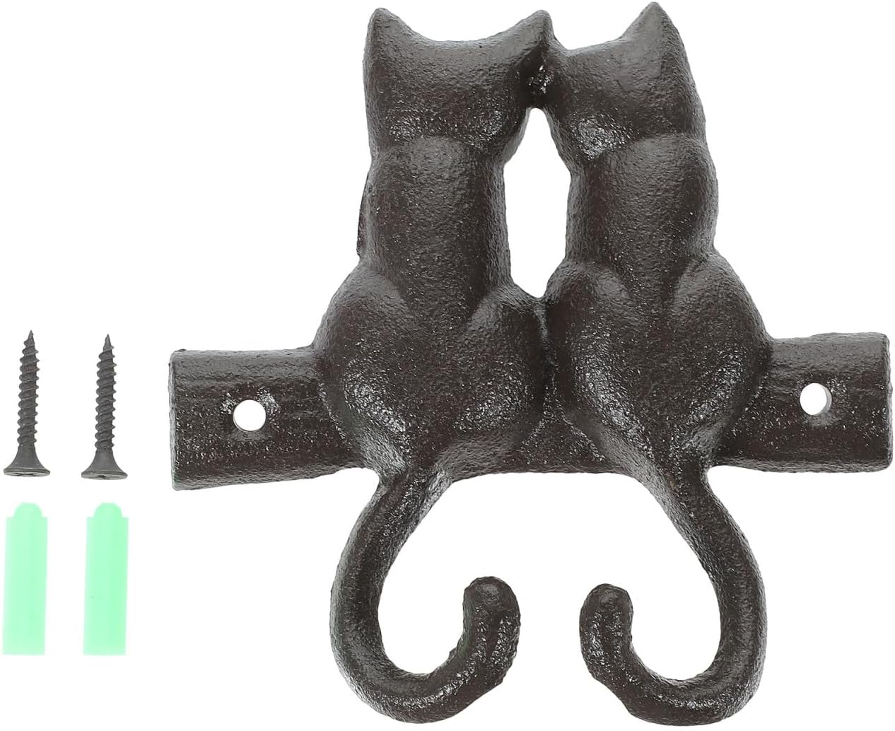 Zerodeko Retro Clothes Hook Wall-Mounted Animal Shaped Cast Iron Hook for Home Entryway Coat Key Towel Hanging Organizer