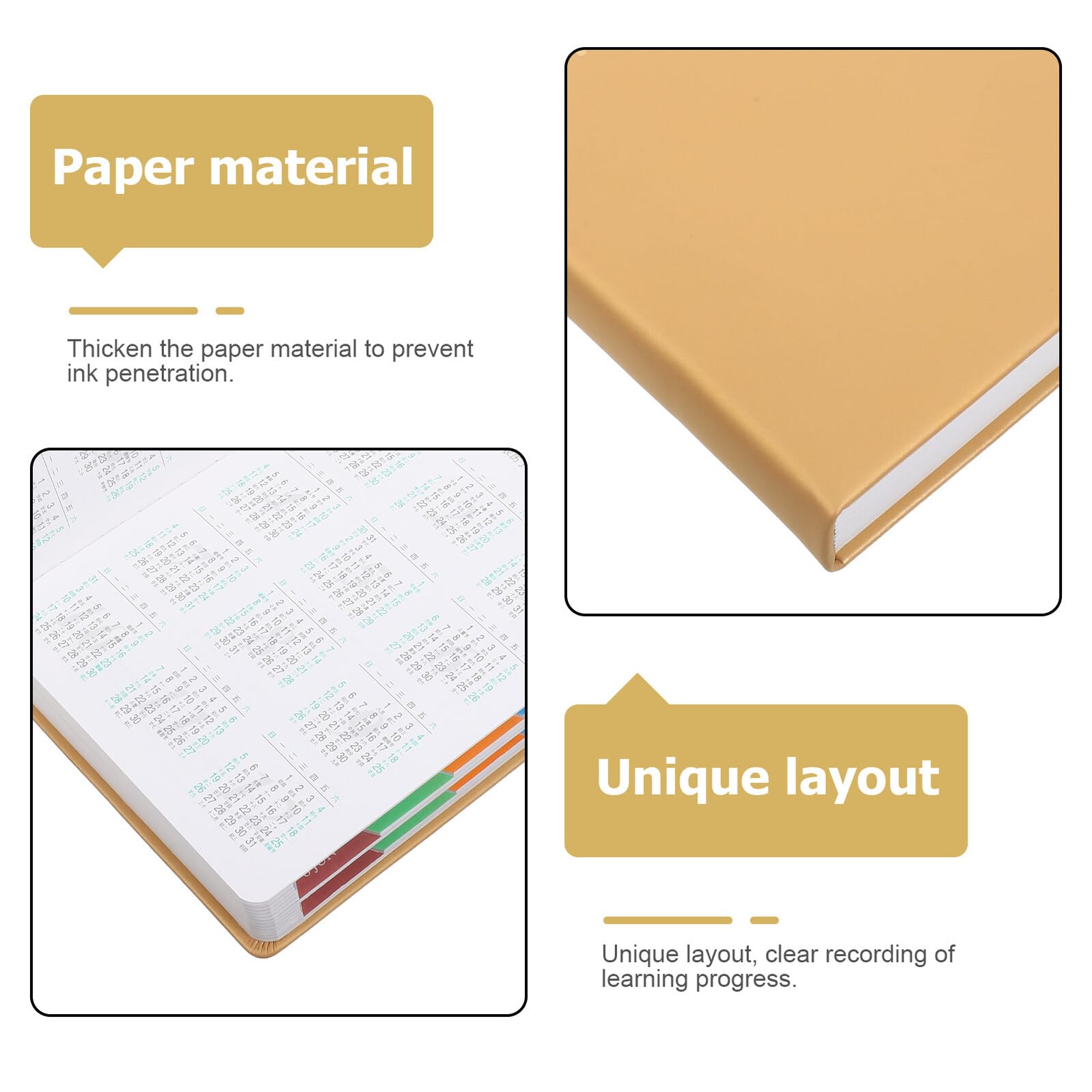 Notizbuch Kalender Wochenplaner Hardcover-planer Terminkalender Notizbuch für Täglichen Organizer Wochenkalender Zeitmanagement-journal Wochenplaner für Aufgaben