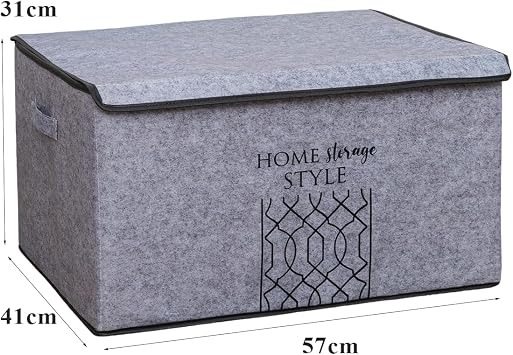 Market Door Felt Multi-Purpose Lid Organizer Box (Mega Plus, Grey)