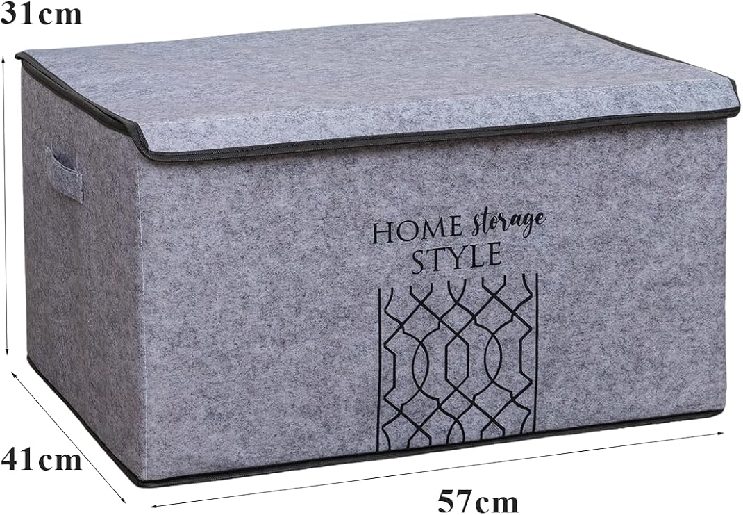Market Door Felt Multi-Purpose Lid Organizer Box (Mega Plus, Grey)