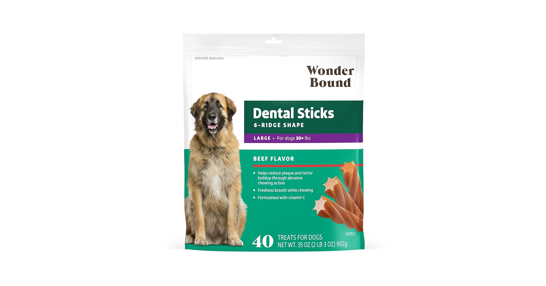 Oral−B D7015266XC Amazon.com: Wonder Bound Beef Flavor Dental Sticks for Tiny