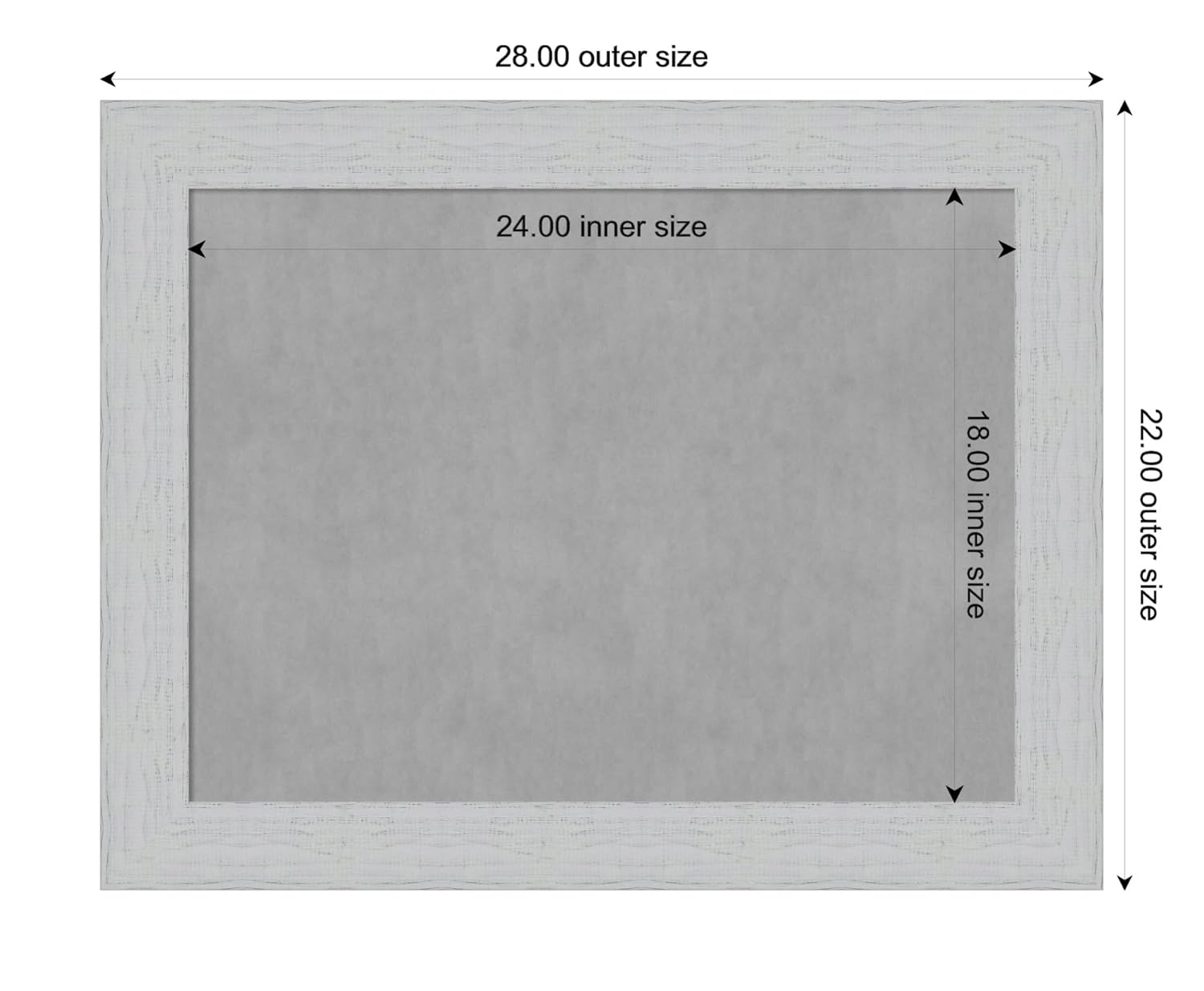 Amanti Art White Framed Magnetic Board 22x28 Medium Vision Board for use with Magnets, 100% Metal Sheet to Display Items as Office Decor or for Home Organization in mudroom, Kitchen or Kids Room