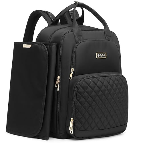 Mochila para pañales  Bolsa de pañales extragrande para 2 niños gemelos (expandible 30-38 L)  Mochila de viaje para bebé con cambiador para mamá