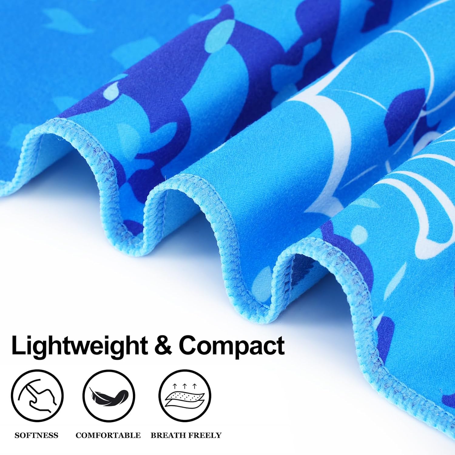 2 Packs Lightweight Thin Microfiber Beach Towel Oversized Quick Dry Compact Sandproof Clearance Towels Sand Free Camping Swimming Pool Easy Pack Travel Accessories Essentials Adults Starfish Turtle