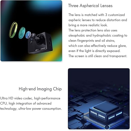 Miniatura 5 de Cámara de acción 4K 60FPS WiFi Sports Cam 2 pantalla táctil Ultra HD 30M impermeable videocámara con 24G control remoto 170 gran angular