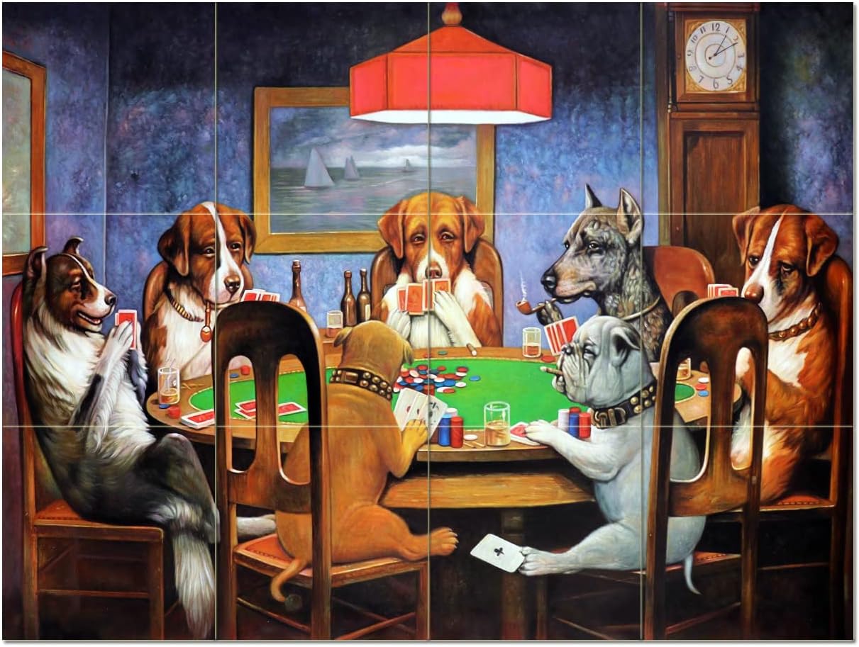 A Friend in Need Dogs Accent Tile Mural Kitchen Wall Backsplash Marble Ceramic - Picture 15 of 30