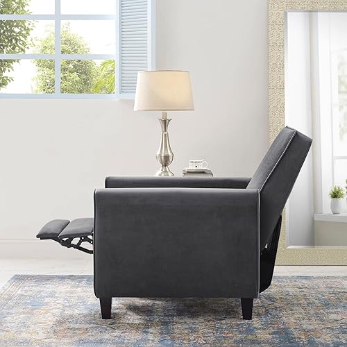 Miniatura 89 de Naomi Home Frida Silla moderna de mediados de siglo, sillas decorativas con marco de madera duradera para sala de estar, silla de lectura con