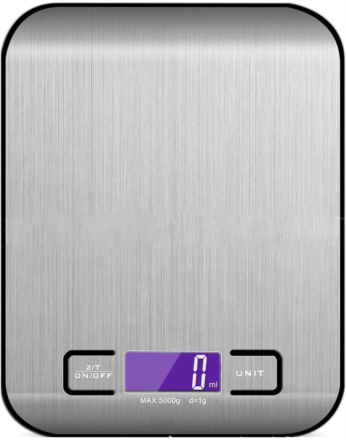 Digital Kitchen Weighing Scales Slim Electronic Stainless Steel Cooking Scales for Baking Home/Kitchen 5Kg Weighing Scales LCD Display Easy Clean