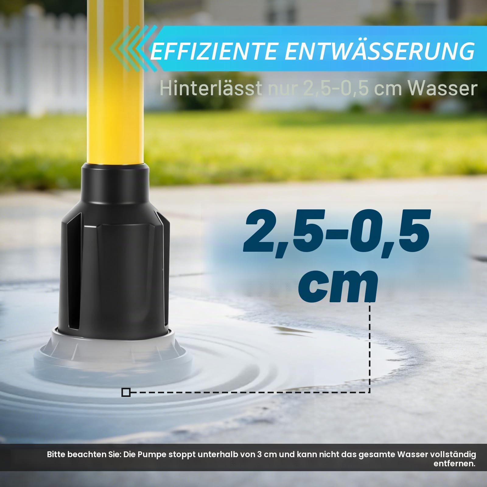 Akku Regenfasspumpe, kompatibel mit Makita 18V-Akku (ohne Batterie), 90 l/min Durchfluss, tragbare selbstansaugende pumpe mit 1,5 m Schlauch und Düse, für Pool, Garten, Teich, Fassentleerung