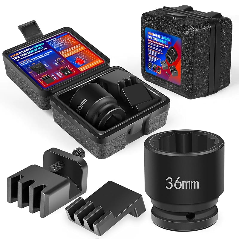 Kit de ferramenta para travar volante do motor 22100 com soquete de 36 mm e acionamento de 19,1 mm para motores 6.6L Duramax E-cowlboy