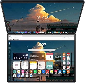 Ruchonin 2-in-1 13.5" 2.5K Dual Screen Touch Laptop 12th Gen CPU Alder Lake-N N100 Win 11 Home 16GB RAM 1TB SSD (Gray)
