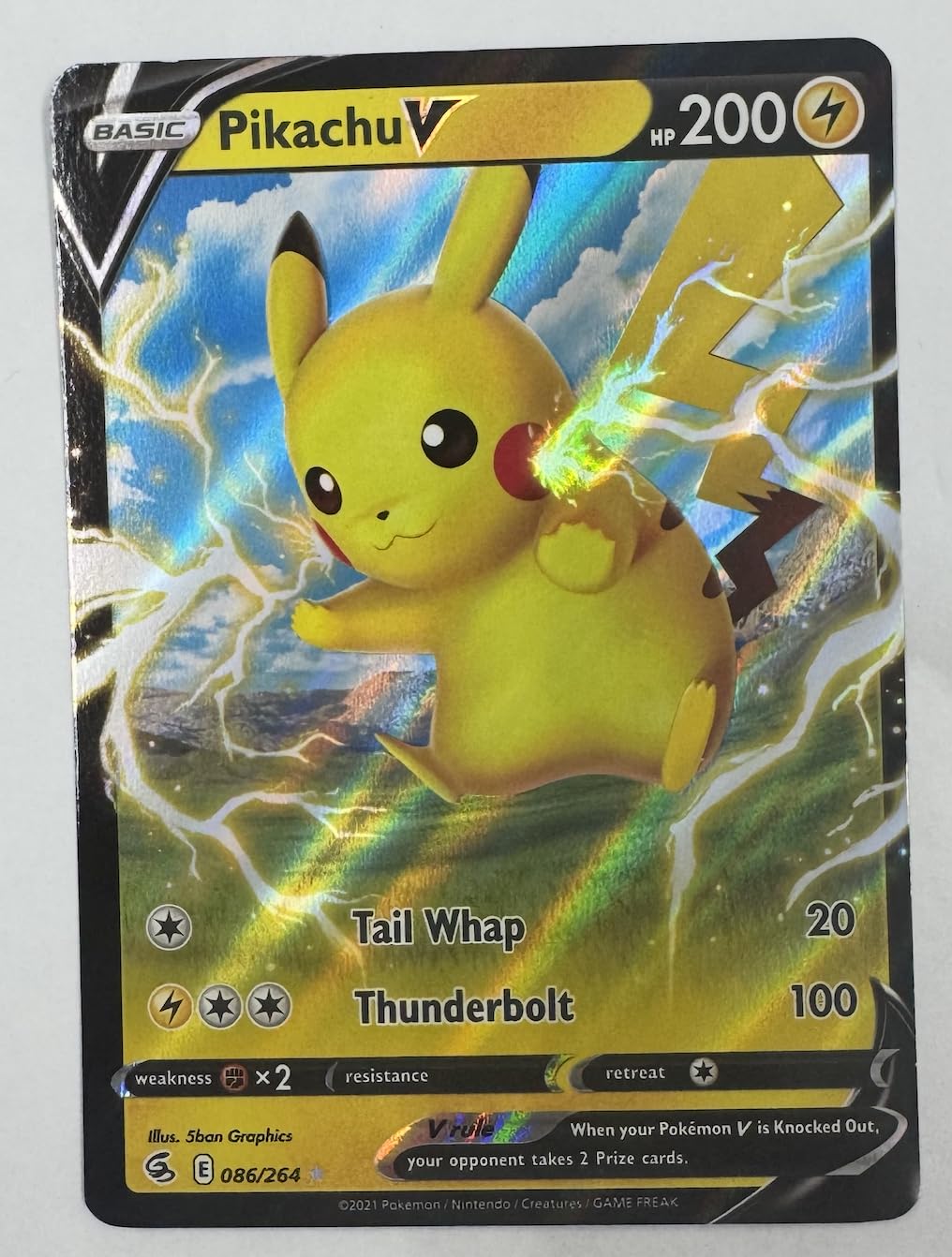 Pikachu V - 086/264 - Ultra Rare - Sword & Shield