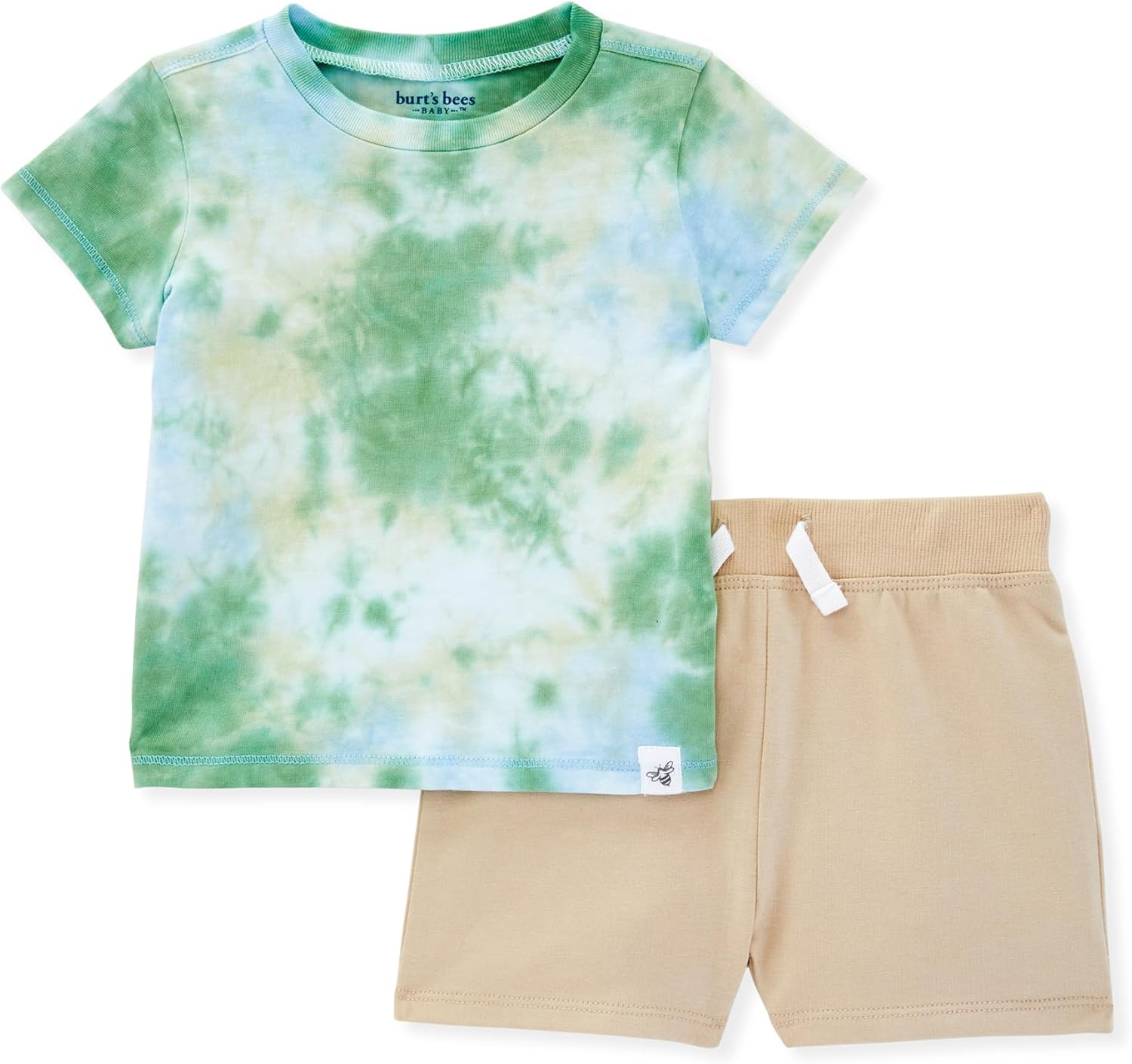 Burt's Bees Baby Boys Shirt and Pant Set, Top & Shorts Outfit Bundle, 100% Organic Cotton