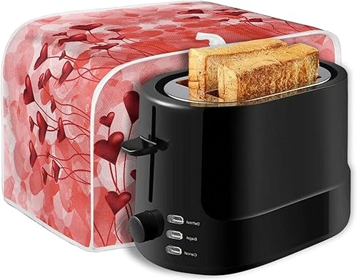 Vista 14 de Cubiertas para tostadora de mármol rosa con ranura ancha de 4 rebanadas, cubierta para máquina de pan, fundas para electrodomésticos de cocina, Rosa