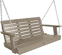 Vista 16 de Highwood Hamaca tipo banco de plaza Weatherly, para pórtico, de 4 pies, Coastal Teak