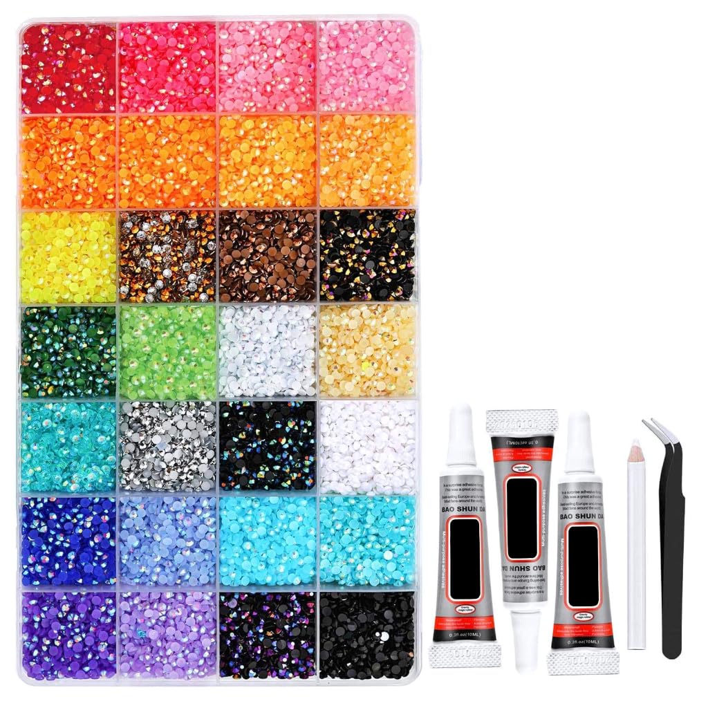 ResinGlittering Flat Back Rhinestones for Nails Art In 3Mm Sizes with Jelly Color Option 10000Pills/28000Pills