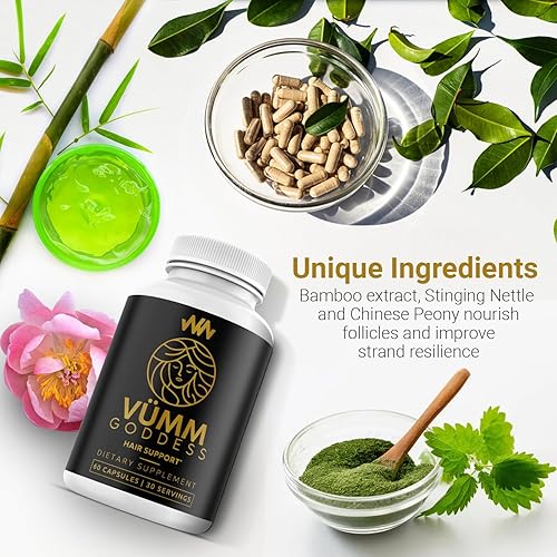 Miniatura 8 de Suplemento para el crecimiento del cabello para mujer  Soporte para el cabello más grueso y completo para adelgazar el cabello y vitaminas para la