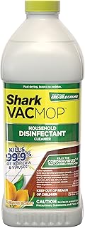 Shark VACMOP Household Disinfectant Cleaner Refill 2L Bottle, Compatible with VM252 & VM180, Cleans & Disinfects Sealed Finished Floors, Stone, Laminate & Tiles, Lemon Scent, VCD60