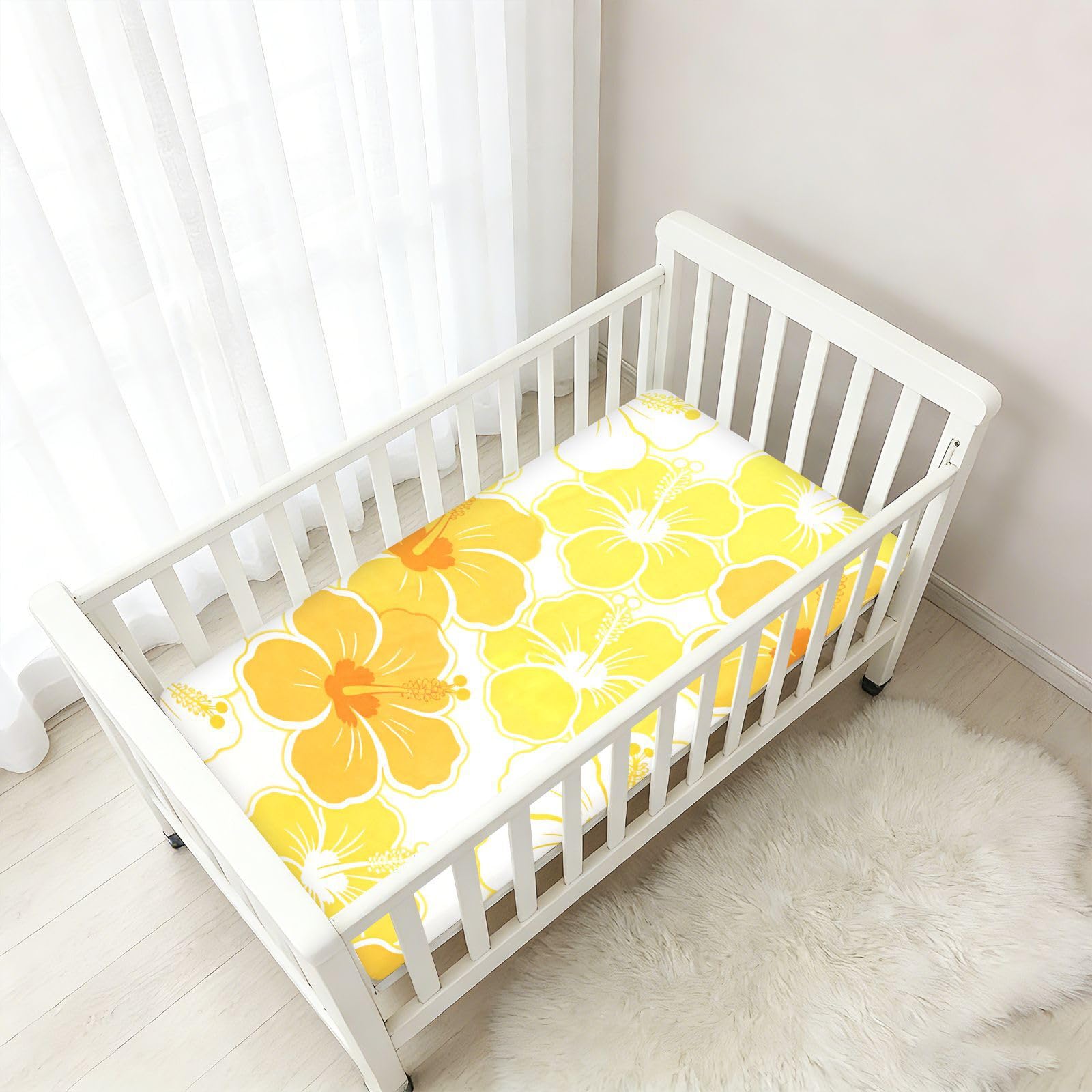 Sábanas para cuna de bebé, niños y niñas, de algodón, suave, elástica, para decoración de guardería, 1 paquete