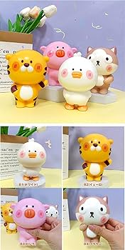 Amazon | スクイーズ 動物 ストレス 解消 発散 可愛い やわらかい 握る