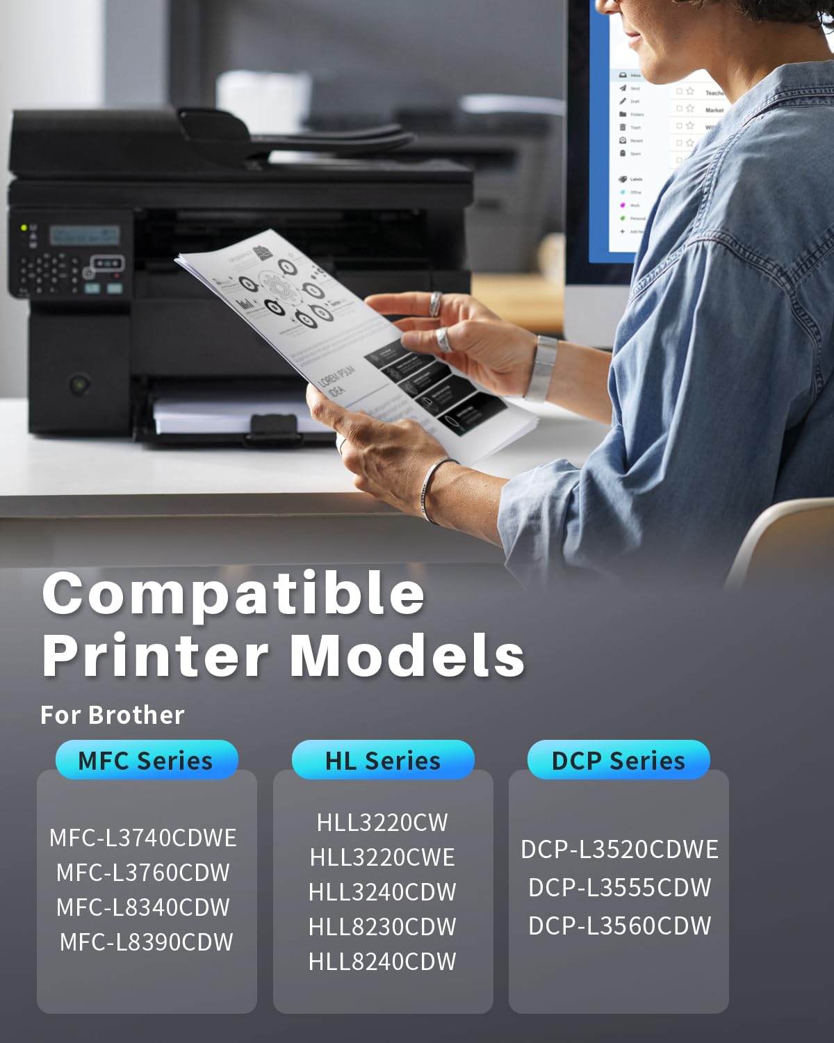 INK4U DR248CL Tamburo Compatibile con Brother DR248 CL Tamburo per Brother HL-L3215CW L3220CW L3240CDW L8230CDW L8240CDW MFC-L8340CDW L8390CDW L3760CDW DCP-L3515CDW L3560CDW Drum DR-248CL