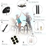 Kit d'outils de réparation de vélo - Sac de vélo et outil de réparation d'urgence ensemble avec 16 en 1 Pompe à vélo multi-outils, levier de pneus, pneus sans colle, utilisé pour vélo de montagne et de route