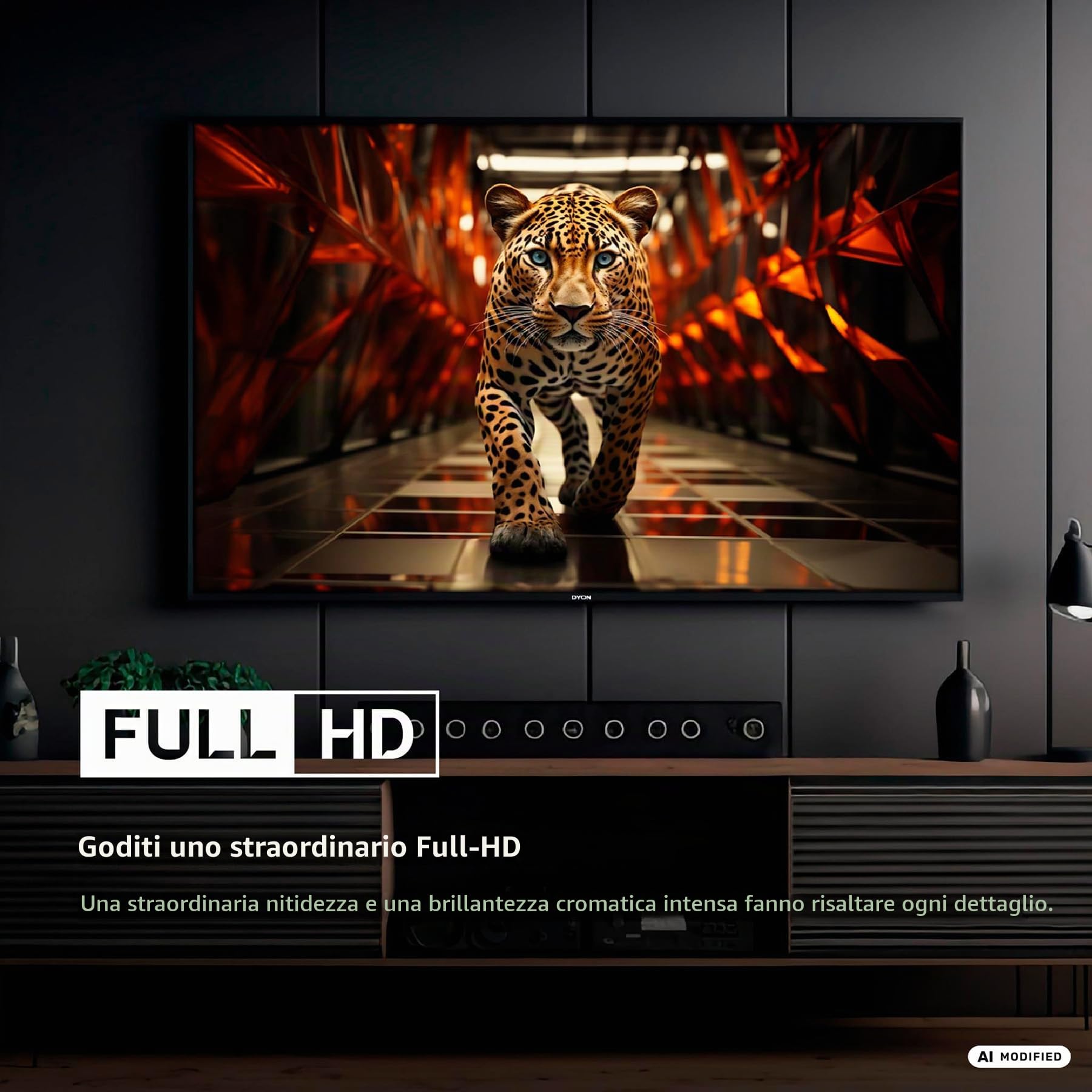 DYON ULTIMAX 32F-TI TV Full HD 32" (80 cm) (1080p, Smart TV, Tizen OS, triplo sintonizzatore (DVB-C/-S2/-T2), Samsung Smart & Gaming Hub, Prime Video, Netflix, Disney+), 2025