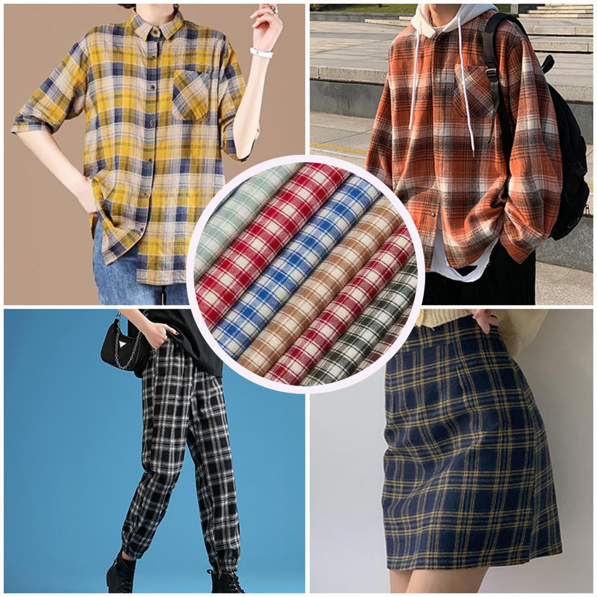 Materiał sprzedawany na metry, w kratkę, bawełna, materiał dekoracyjny, 100% tkanina bawełniana, do szycia, karo rolnicza, bawełna, materiał kostiumowy, rękodzieło, materiał do szycia do