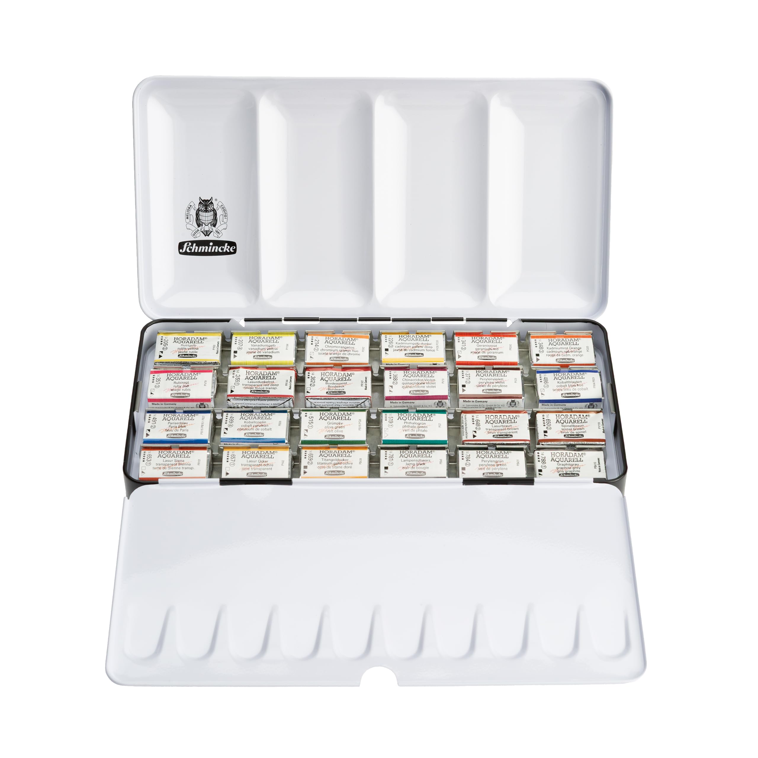 Schmincke HORADAM AQUARELL Farbkasten mit 24 x 1/1 Näpfchen, 74 677 097
