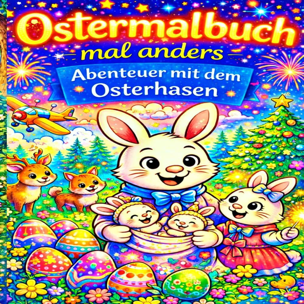 Ostermalbuch mal anders – Abenteuer mit dem Osterhasen: Ausmalbilder für Kinder ab 2 Jahren