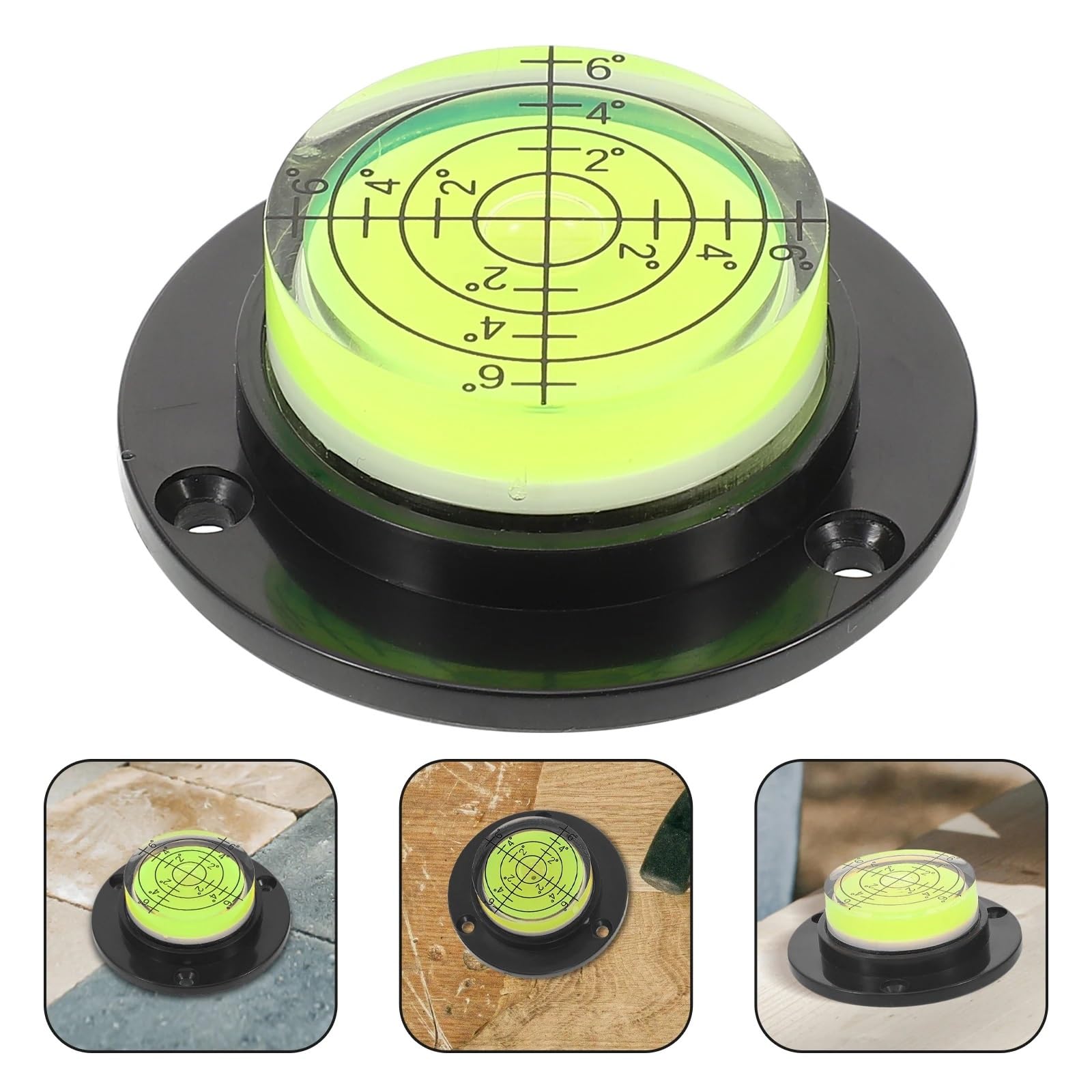 1 niveau à bulle compact avec base, instrument de mesure portable de haute précision for le bricolage, la photographie et le nivellement de camping-cars.