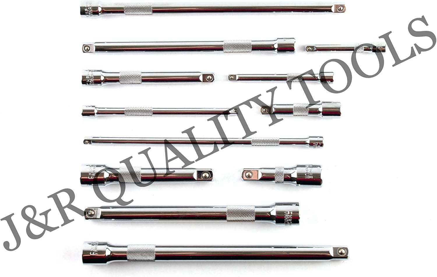 VCT 12pc Extension Bar Set, 1/4", 3/8" and 1/2" Drive Socket Extension Bar, CR-V, Mirror Finish PRO GRADE Shop Tools
