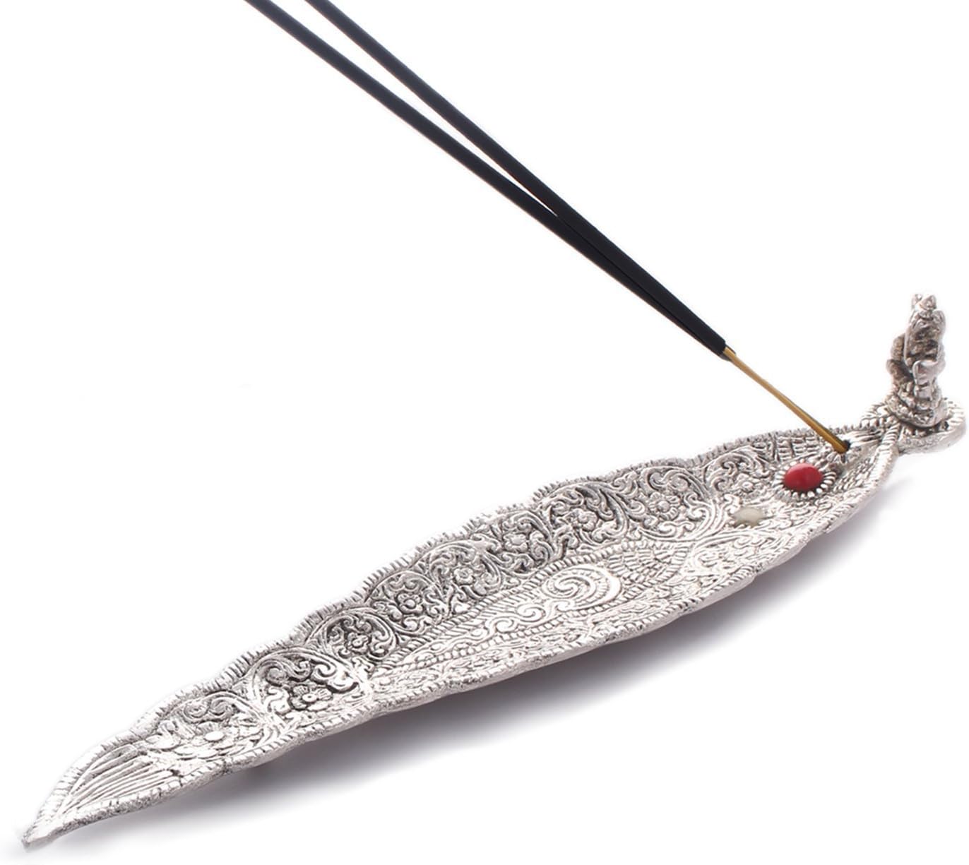 Zap Impex ® Metal Leaf Incense Holders & Ashtrays (Ganesh Figurine)