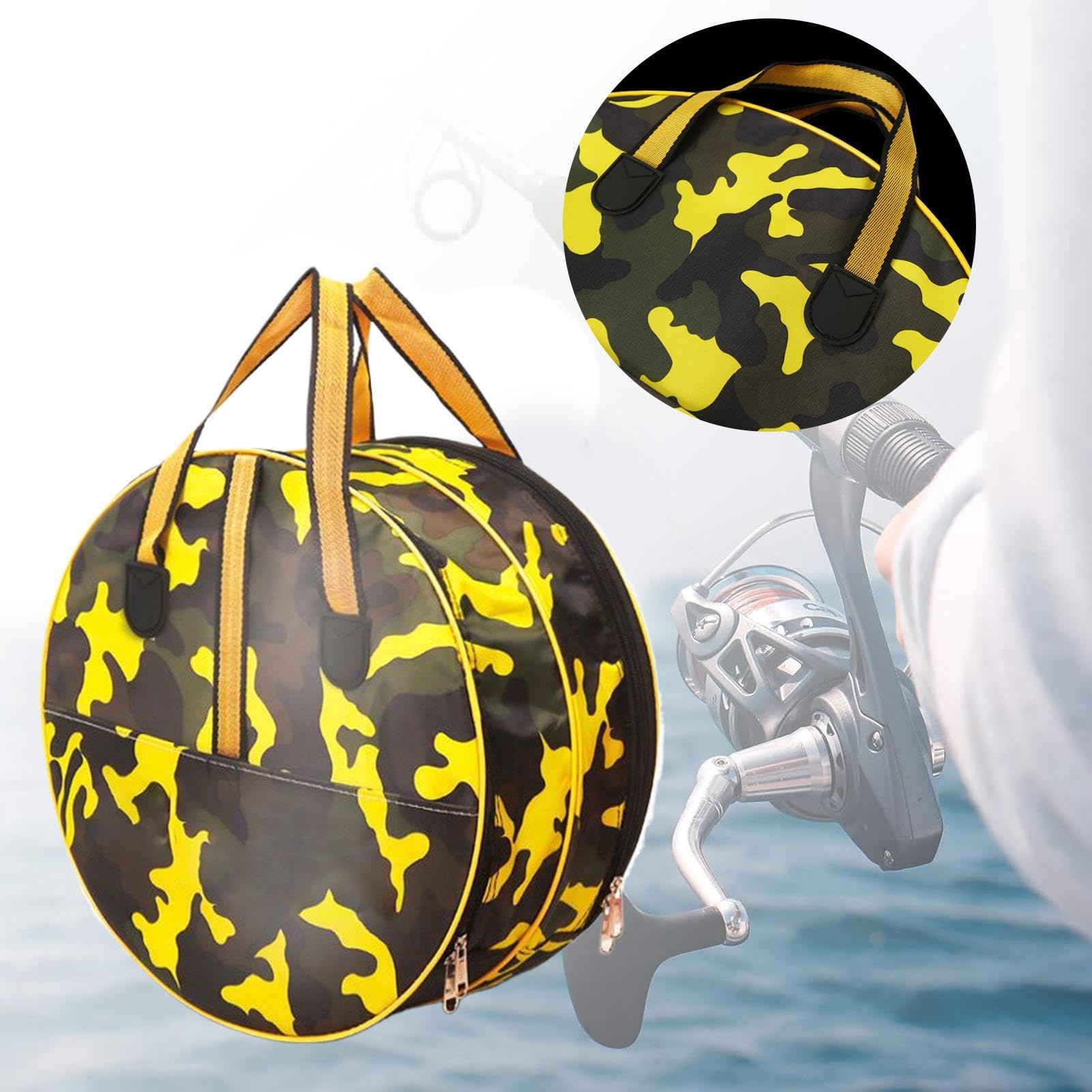 Bolsa de carrete multifuncional, mochila impermeable para pesca