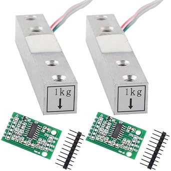 2sets 1kg Load Cell Weight Sensor + HX711 Weighing Sensor Dual-Channel 24 Bit Precision A/D Module Pressure Sensor