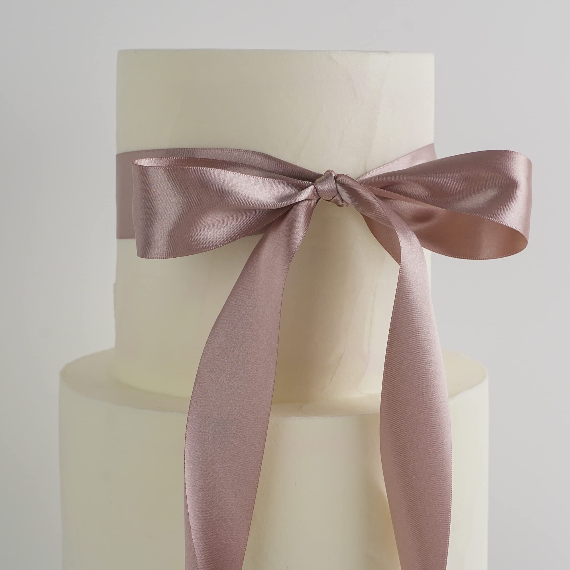 MEEDEE Dusty Rose Satinband, 3,8 cm, staubiges Rosa, Lux-Satinband, doppelseitig, 45,7 m Seidenband, Satinband für Geschenkverpackungen, Satin-Hochzeiten, Blumenstrauß, Urlaubsdekoration