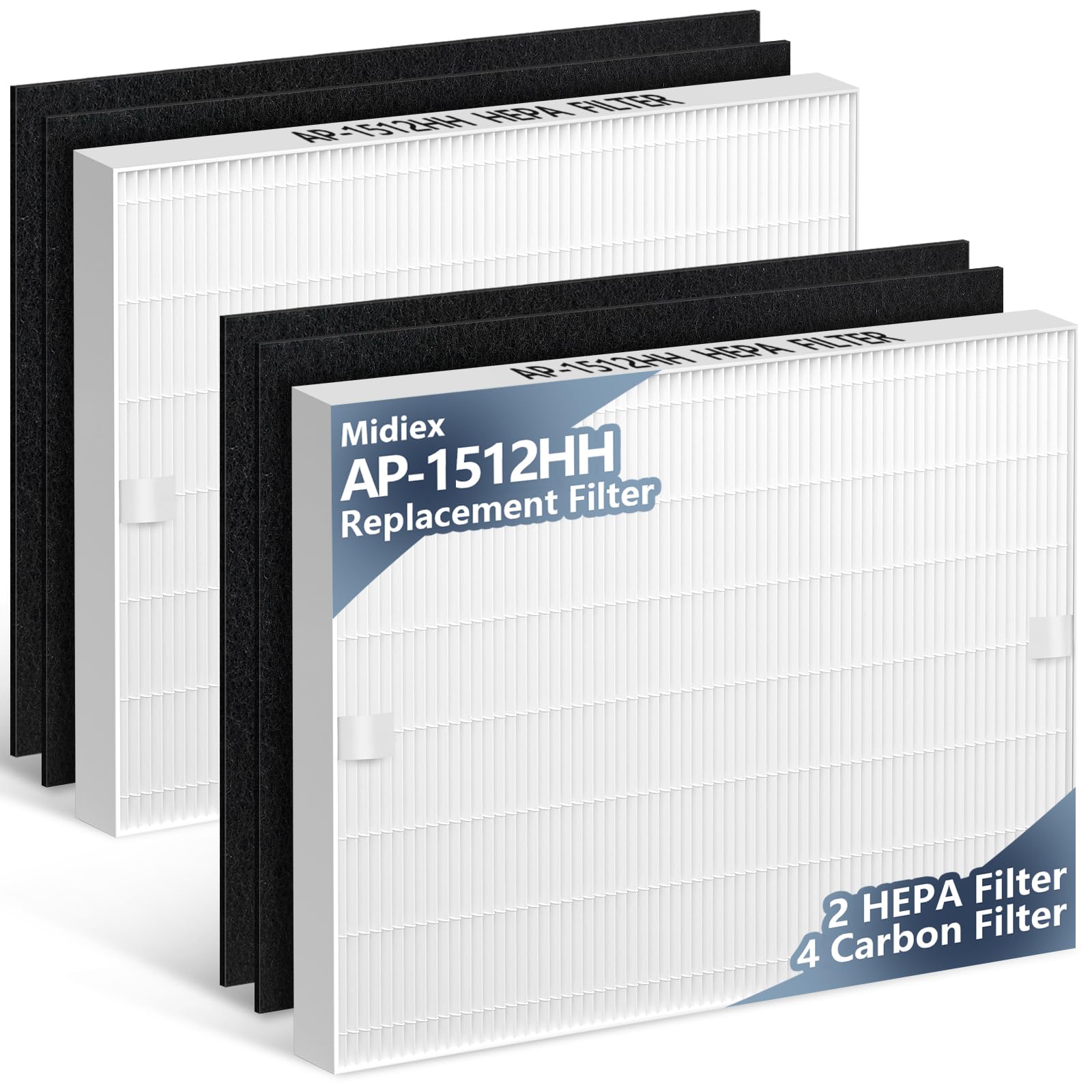 Photo 1 of 2-Pack AP-1512HH Air Purifier Replacement Filter for Coway Airmega AP-1512HH and and Airmega 200M air Purifier, 2 HEPA and 4 Pre-Filters for Airmega AP1512HH Filter