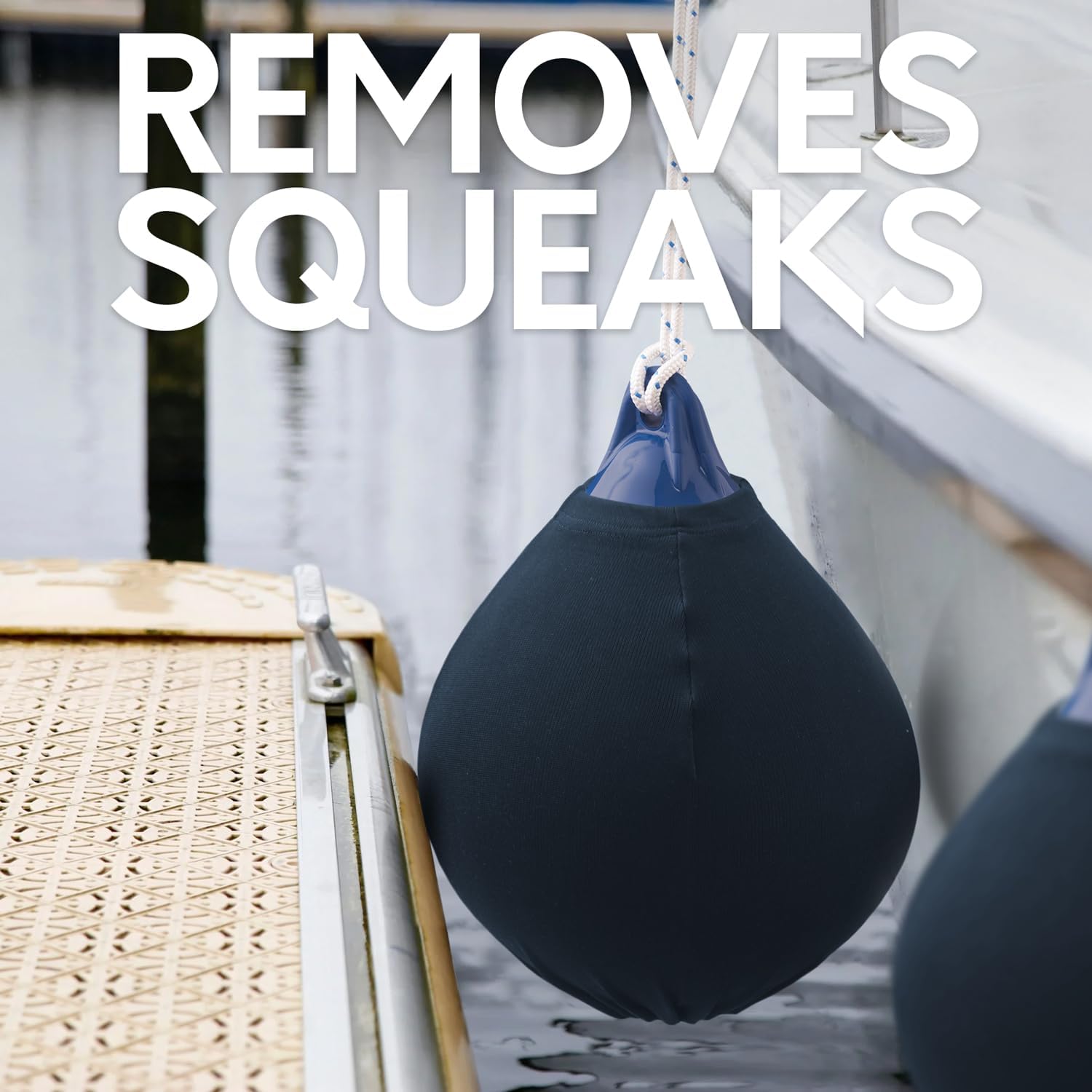 Boat Buoy Covers | 1, 2 & 4-Pack | Navy Blue | Diameter x Length: 15″ x 19″ & 17.5″ x 21″ | Polyester (1-Pack & 15″ x 19″)