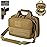 DBTAC Gun Range Bag XS | Tactical 1~2 Pistol Bag Firearm Shooting Case with Lockable Zipper for Handguns and Ammo (Brown)