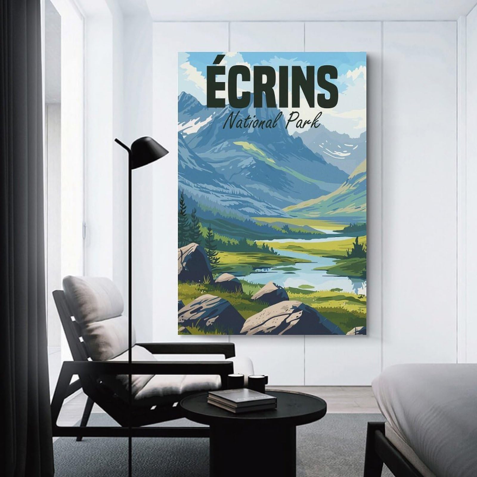 Junmoney Ecrins National Park Decorative Canvas Print, 20x30inch(50x75cm), for Home, Office, Studio Or Guest Room, Canvas Wall Art That Fits Changing Layouts